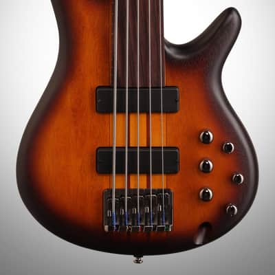Ibanez SRF705 Portamento Fretless Electric Bass, 5-String - Brown Burst, Open Box (Very Good) image 3