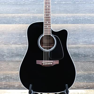 Takamine GD34CE-BLK Gloss Black Dreadnought Cutaway Acoustic Electric Guitar w/Bag image 2