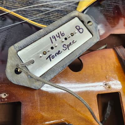 Vintage 1951 Gibson ES-300, Dual Pickup Archtop Electric Guitar, with Tone Specific 1946 P-90s - Sunburst w/ Case image 19