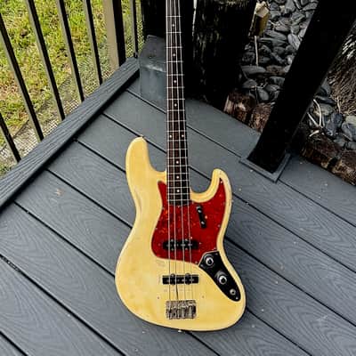 Fender Jazz Bass  1960 - ultra rare & original Stack Knob in an Olympic White Custom Color ! image 2