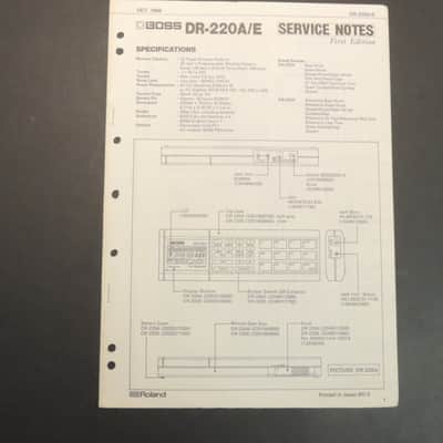 Boss DR-220 A/E Service Notes [Three Wave Music]