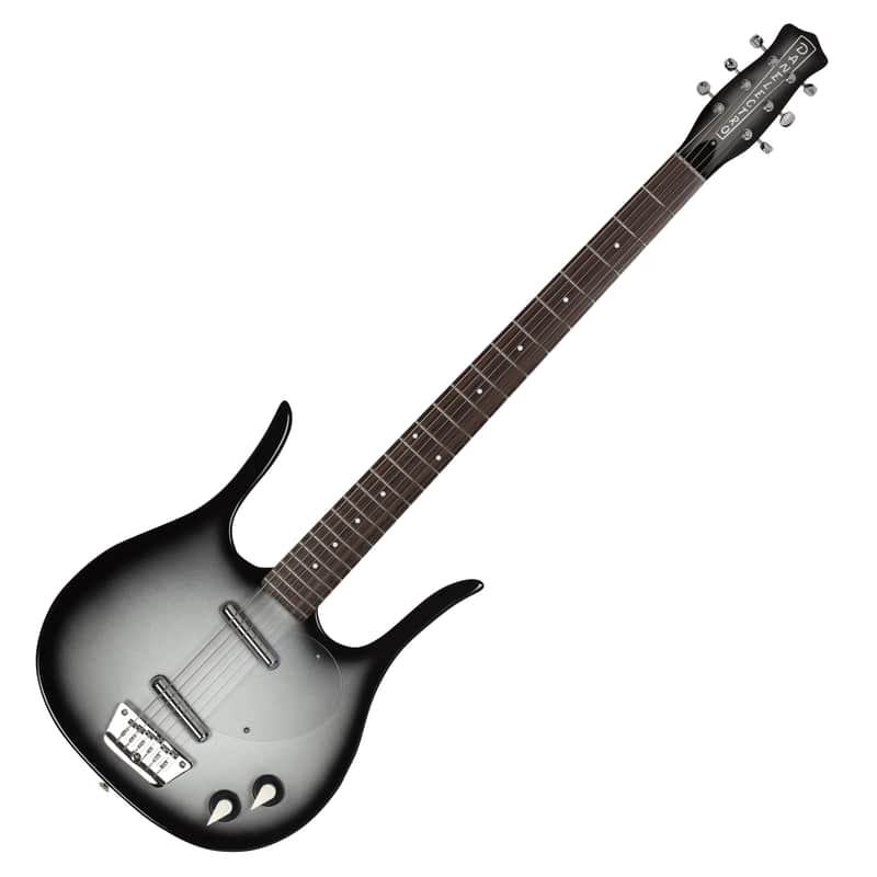 Danelectro Longhorn Baritone - Black Burst (Silver Burst) image 1