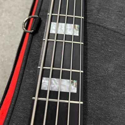 Lakland 55-02 custom black 5 string bass guitar great shape. image 7
