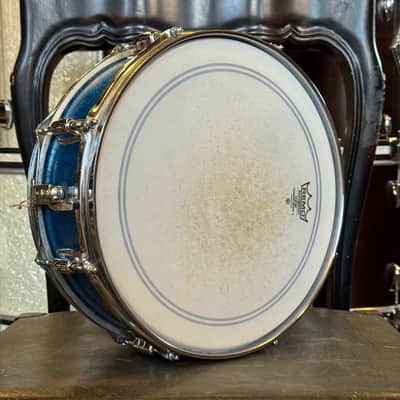 VINTAGE 1970's Ludwig 5x14 Standard Snare Drum in Blue Sparkle image 5