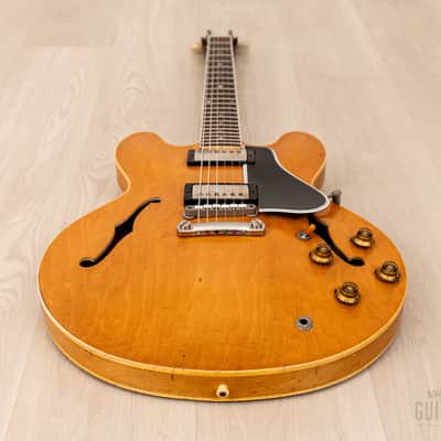 1958 Gibson ES-335 TDN Vintage Semi-Hollow Blonde Thin Top w/ PAFs, Case image 12