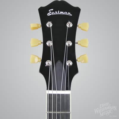 Eastman T64 Trapeze Hollowbody Electric Guitar - Iced Blue Metallic image 7