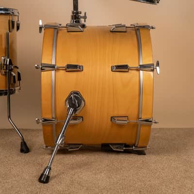 Pearl World Series Natural Satin Drum Set 14x20 8x12 and 14x14 image 11