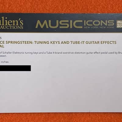 Bruce Springsteen Personally Owned & Used Bartolini Tube-It Guitar Pedal image 9
