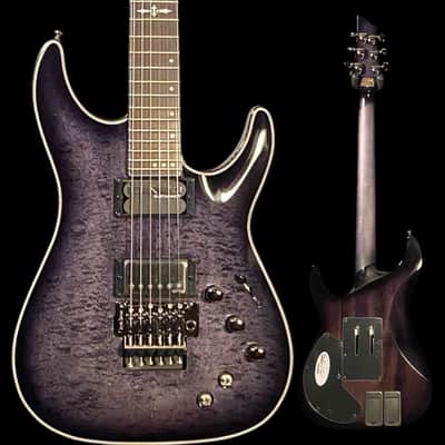 Schecter Hellraiser Hybrid C-1 FR-S Electric Guitar - Trans Black Burst image 1