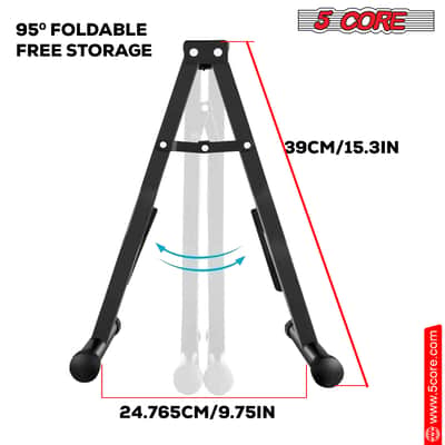 Amazon: 5 Core Guitar Stand Floor Adjustable Heavy Duty A Frame Universal Folding Acoustic Electric Bass Mandolin Banjo Violin Stands For On Stage Studio image 3