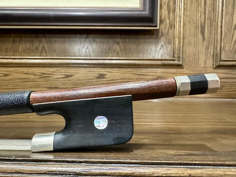 German Unstamped 3/4 French-style Pernambuco Bass Bow circa 1900 image 1