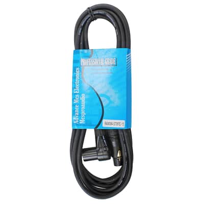 Adjustable Male To Female Xlr Cable With Black Connectors 15 Ft Foot Feet Right-M To Straight-F image 2