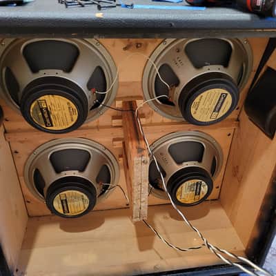 Mitchell 4x12 Cab 1977-1978 with 8 ohm G12M 25w 55 HZ Black Back Celestions - Black image 12