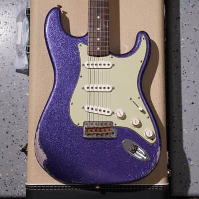 Fender Custom Shop Dennis Galuszka Masterbuilt 60 Stratocaster Relic Brazilian Rosewood Purple Sparkle Josefina Pickups image 1