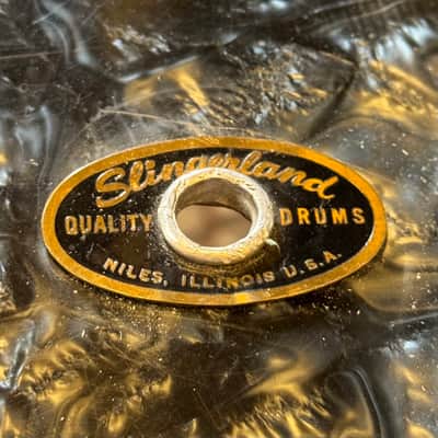 VINTAGE 1960's-70's Slingerland Mixed Era Drum Set in Black Diamond Pearl - 14x20, 9x13, 16x16 image 8