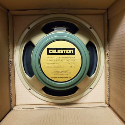 Celestion G12M Greenback 12" 25-Watt 16ohm Guitar Amp Speaker 2020s - White image 1