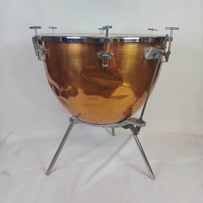 *Ludwig 25" #880 Single Screw Machine Timpani Copper Kettle Drum 3-Legs Portable image 3