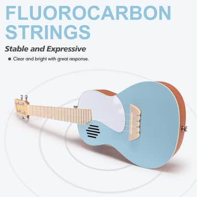 Pickapick UC23 Mahogany Concert Ukulele Beginner Kit (Sky Blue) image 7