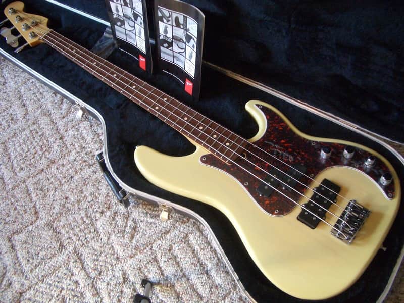 Fender 50th Anniversary American Deluxe Precision Bass Guitar & Case. image 1
