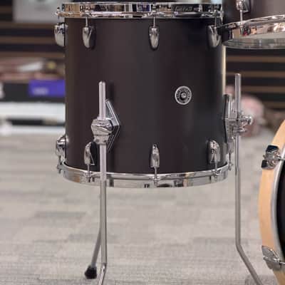 GRETSCH 4PC USA BROOKLYN 20-10-12-14 SATIN BLACK METALLIC - FLOOR MODEL image 3