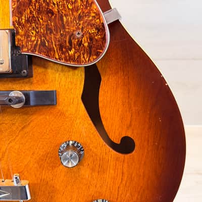 Godin 5th Avenue CW Kingpin II HB Cognac Burst Hollowbody Electric Guitar w/Gig Bag - Made in Canada image 6