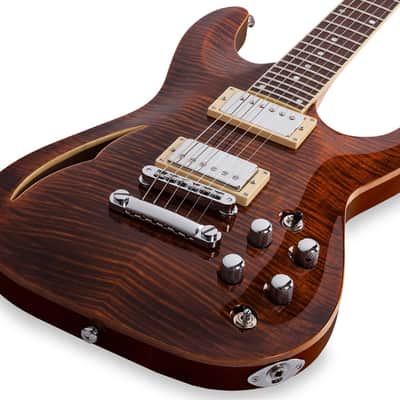 Schecter C-1 E/A Classic Semi-hollowbody Electric Guitar - Cats Eye image 3
