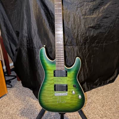 Schecter C-1 Platinum with Rosewood Fretboard 2022 - Present - Satin Green Burst image 4