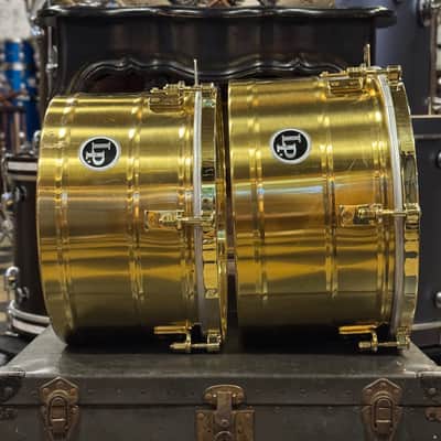 Walfredo Reyes Collection LP Brass Shell Timbale Set - Brass image 3