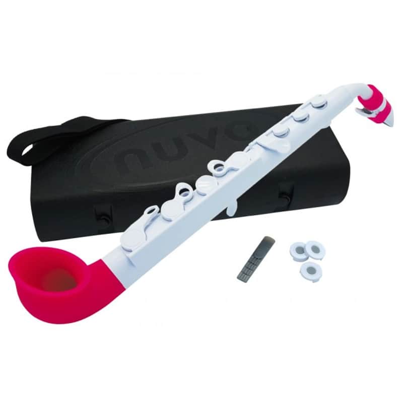 NUVO jSax 2.0 Standard Kit Weiss-Pink Polymer Saxophon inkl. Zubehör (C-Stimmung) image 1