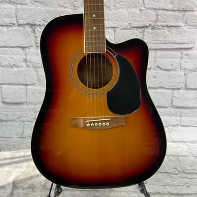 New York Pro NY-977C Acoustic Guitar with cutaway - 3-Color Sunburst image 1