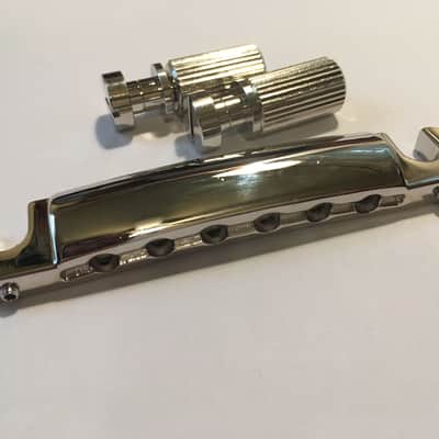 NICKEL BRIDGE WRAPAROUND TAILPIECE FOR VINTAGE GIBSON LES PAUL SG Jr Junior TV image 2