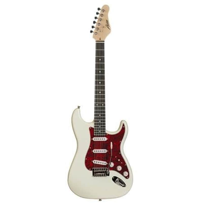 Austin Electric- Strat AST100CR - White