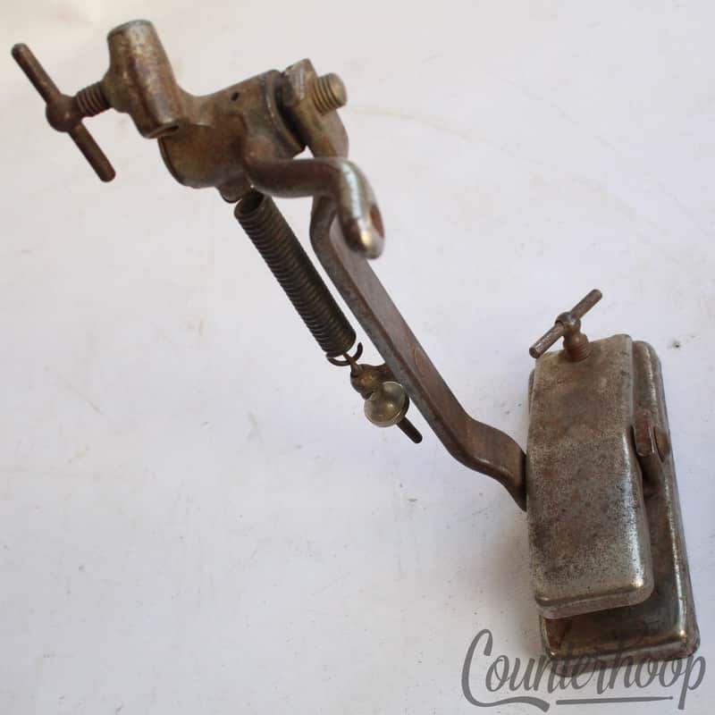 *Leedy Bass Drum Pedal Hoop-Mount Single-Spring Post Nickel Antique Vintage 20s* image 1