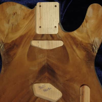 Acacia Koa Top \ Aged Pine Tele Style Body 3lbs 9oz #3675  *IMPORT CHARGES INCLUDED image 4