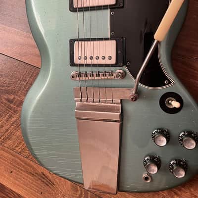 1964 Gibson SG Standard with Maestro Vibrola Pelham Blue image 6