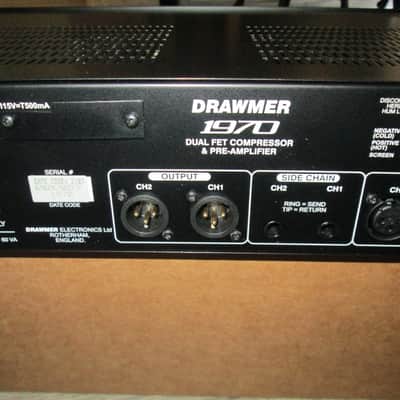 Drawmer 1970 Dual FET Compressor & Preamplifier 2020 - Present - Black image 8