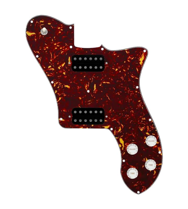 920D Custom 72 Deluxe Tele Loaded Pickguard With Uncovered Cool Kids Humbuckers, White Knobs, and Tortoise Pickguard image 1