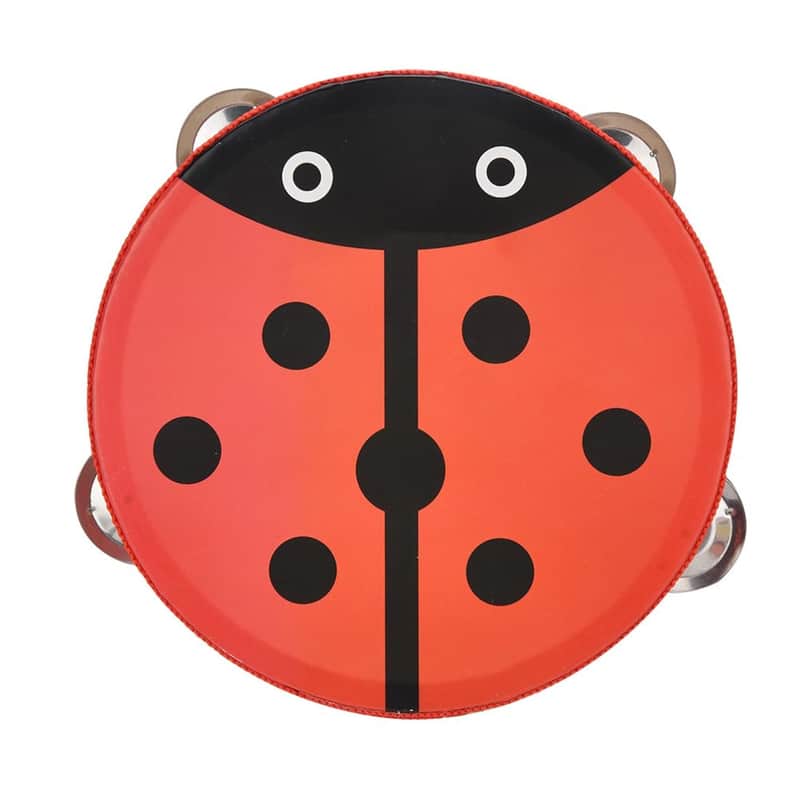 2025 Unbranded Wood Tambourine, 6 Inch Ladybug Shape Wooden Ha...