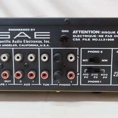 SAE TWO PA10 Stereo Preamplifier MM - MC Phono Preamp image 8