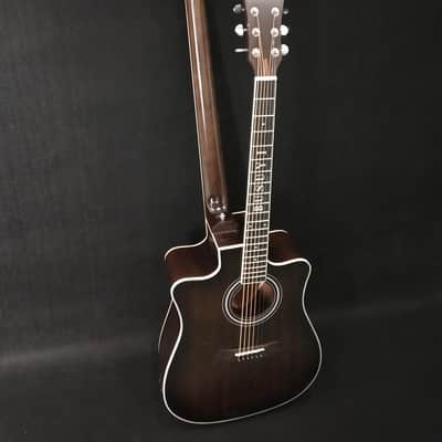 Busuyi Guitar 4 String Bass 6 String Lead Acoustic, Travel Acoustic Guitar with  Hard Case image 3