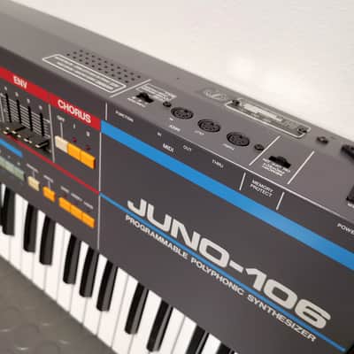 Roland Juno-106 61-Key Programmable Polyphonic Synthesizer 1984 - 1985 - Black *Serviced/overhauled/great condition* image 10