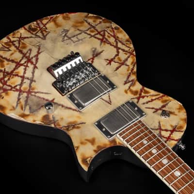 Immagine 2019 ESP E-II RZK-II Burnt Richard Z Signature - Distressed & Burnt | Japan Singlecut Rammstein Active EMG 81 Humbucker Pickups 4.19kg | CoA OHSC - 8
