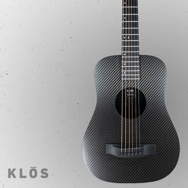 Refurbished KLOS Full Carbon Travel Guitar - Acoustic-Electric Anthem image 1