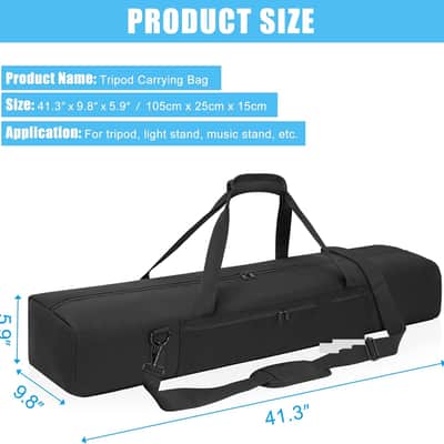 39.5" Multifunctional Tripod Bag,Heavy Duty Tripod Carrying Case, Case for Music Stand,Mic Stand, Speakers, Tripods, Lights, Boom Stand, Cameras, Monopods Stand image 2
