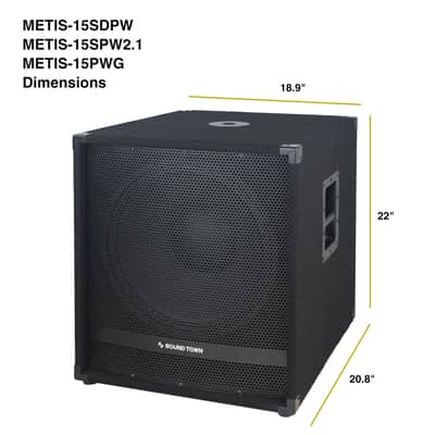 METIS-15PWG | METIS Series 1800W 15” Powered Subwoofer with Class-D Amplifier, 4-inch Voice Coil, High-Pass Filter image 5