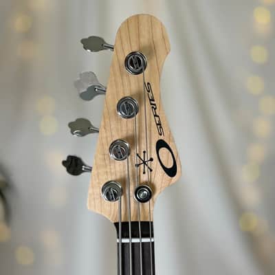 CLEARANCE: Offbeat Guitars O* Series "Jacqueline" J2 Bass in Strawberry Milkshake on Pine, EMG JVHZ Pickups image 6