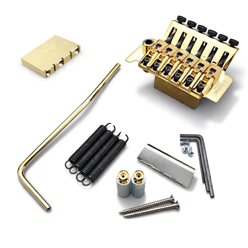 Gotoh Floyd Rose Locking Tremolo Set, Gold – Free 33mm OEM Block image 1