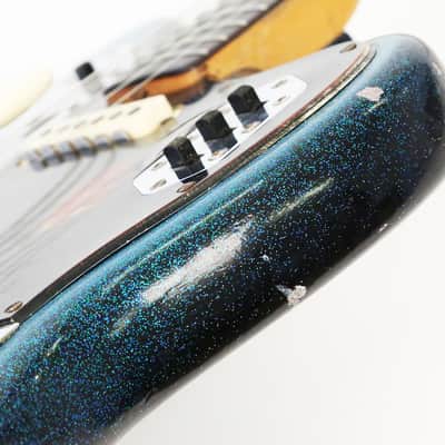 1962 Fender Jaguar - Original Custom Order Blue Sparkle... with BLACK back and pickguard! image 3
