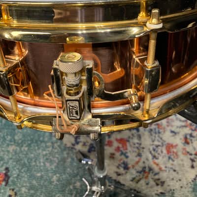Pearl - 4x14" MSX-1440 Marvin "Smitty" Smith Signature Snare Drum,Copper with Gold-Plated Hardware - 1998 image 12