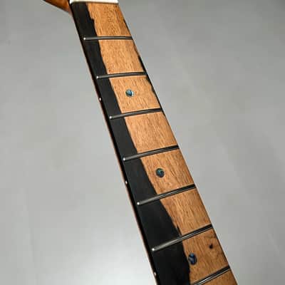 AAAAA Tele Ebony Fretboard Roasted flame Maple Electric Guitar Neck Radius 12inch Round stainless steel 22 frets hole 10mm Radius: 12 inches image 12